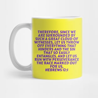 Bible Verse Hebrews 12:1 Mug